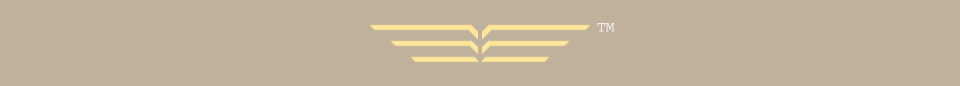 Trademarked Yellow hieroglyphic angel wings logo